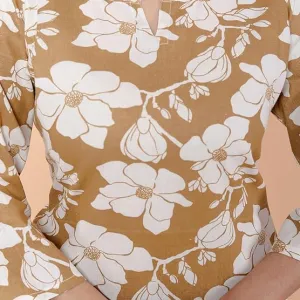 Women's Cotton Floral Printed Tunic Straight Kurti