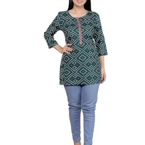Bandhej Printed Straight Kurti