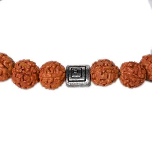 Healing Gemstone Bracelet - Quartz Crystal and Rudraksha Unite for Wellness