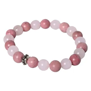 Healing Gemstone Bracelet Rose Quartz and Rhodonite