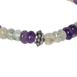 Amethyst & Prehnite Healing Bracelet – Elevate Spirit & Calm