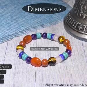 Natural Certified Seven Chakra Bracelet For Opening All 7 Chakras