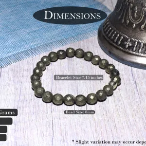 Natural Certified Pyrite Bracelet For Creativity and Energy