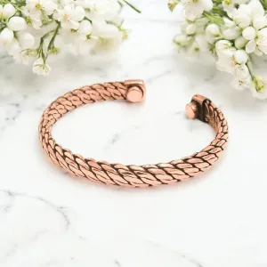 Pure Copper Magnetic Therapy Band Adjustable, Stylish Design with Powerful Magnets