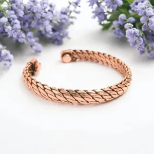Pure Copper Magnetic Therapy Band Adjustable, Stylish Design with Powerful Magnets