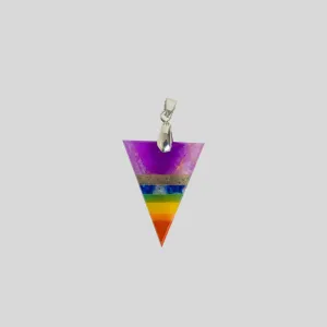 Balance Your Energy with the 7 Chakra Triangle Pendant – A Powerful, Geometric Gemstone Necklace for Healing and Alignment.