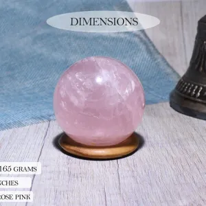 Original Rose Quartz Healing Ball for Love Compassion and Emotions