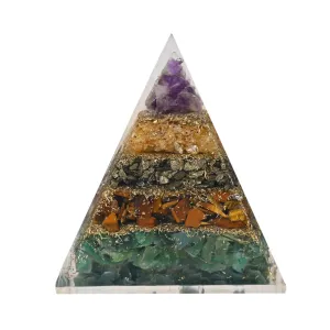 Natural Multi-Stone Money Magnet Pyramid...
