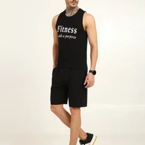 Men’s Bamboo Gym Vest – Soft, Breathable Workout Tank in Black