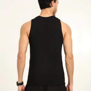 Men’s Bamboo Gym Vest – Soft, Breathable Workout Tank in Black