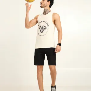 Men’s Bamboo Gym Vest – Soft, Breathable Workout Tank in Cream