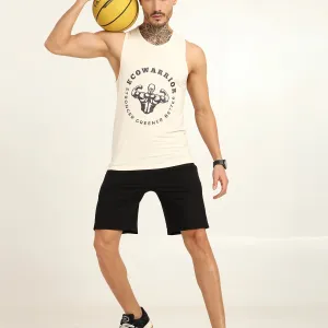 Men’s Bamboo Gym Vest – Soft, Breathable Workout Tank in Cream