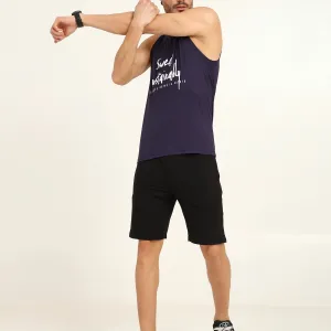 Men’s Bamboo Gym Vest – Soft, Breathable Workout Tank in Navy Blue