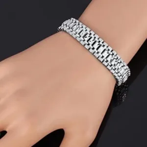 Evordlss Brass Bracelet Silver Coated, 20 cm Chain Length, for Men (Pack of 1)