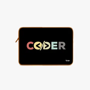 "CODER: IT PERSON" Laptop Sleeves:Bold M...