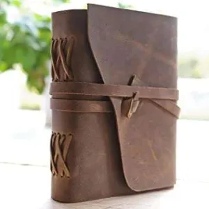 Leather Journal Diary with Antique Strin...