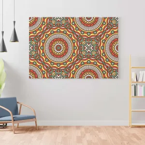 Mandala Art Wall Decor Canvas Painting with Frame