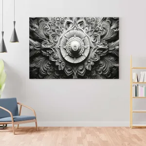 Mandala Art Painting For Wall Decoration With Frame Canvas Painting