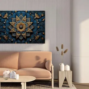 Mandala Art Canvas Painting with Frame for Wall Decor