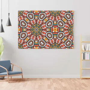 Mandala Art Canvas Painting with Frame – Home Wall
