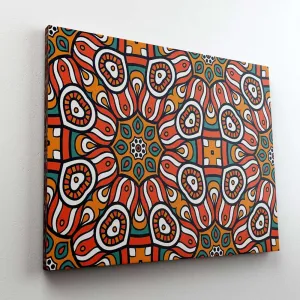Mandala Art Canvas Painting with Frame – Home Wall