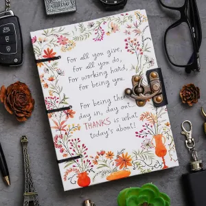 Handmade Printed Cardboard Journal Diary...