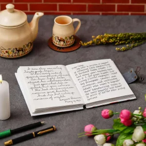 Handmade Printed Cardboard Journal Diary with Buckle Lock – Classic