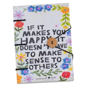 Handmade Printed Cardboard Journal Diary White Cover with Buckle Lock