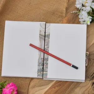 Handmade Printed Cardboard Journal Diary With Buckle Lock 200 Pages