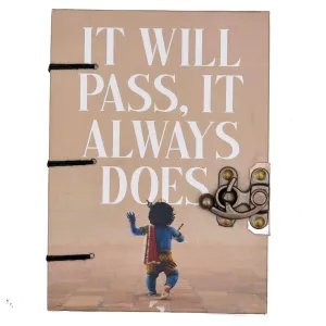 Handmade Printed Cardboard Journal Diary With Buckle Lock 200 Pages