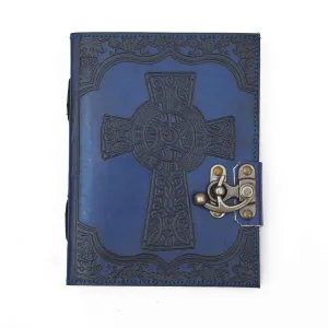 Vintage Leather Journal Diary with Metal Lock for Travel