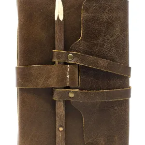 Leather Journal with Antique String Clos...