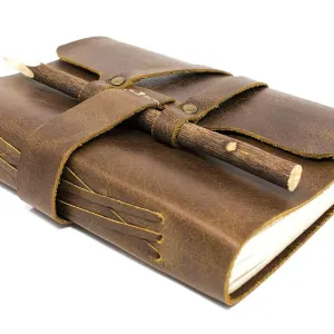 Leather Journal with Antique String Closure Handmade 200 Pages