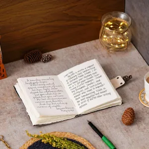 Vintage Handmade Genuine Leather Diary– 200 Unruled Pages