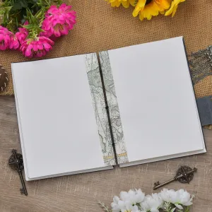 Handmade Printed Cardboard Journal Diary with Buckle Lock – Unruled