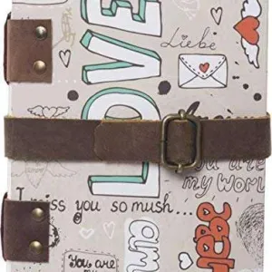 Handmade Printed Cardboard Journal Diary with String Closure – 200 Pages