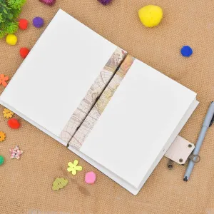 Vintage Genuine Leather Diary with White Pages 200 Sheets