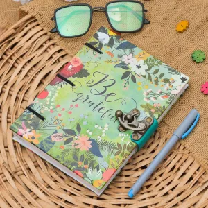 Printed Cardboard Diary with Buckle Lock and 200 Writing Pages