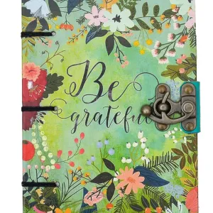 Printed Cardboard Diary with Buckle Lock and 200 Writing Pages