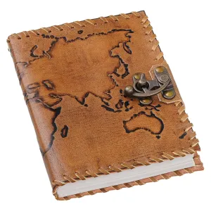 Vintage Handmade Genuine Leather Diary – 200 Unruled Pages