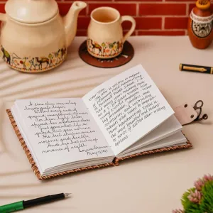 Vintage Handmade Genuine Leather Diary – 200 Unruled Pages