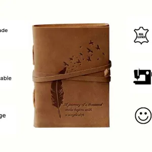 Leather Journal Diary with Antique String Closure – Vintage Style