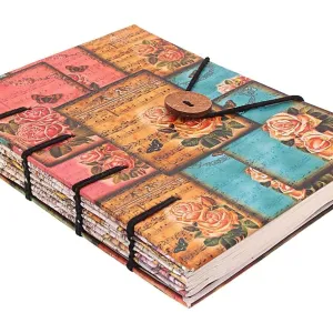 Handmade Printed Cardboard Journal – Personal Diary