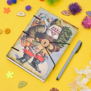 Handmade Printed Cardboard Journal Diary – Unruled 200 Pages