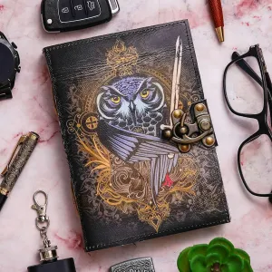 Vintage Genuine Leather Diary with Antiq...