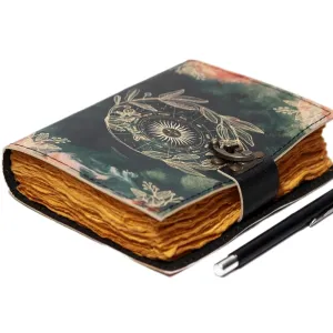 Genuine Leather Vintage Journal with Antique Lock Closure – 200 Pages