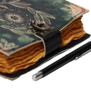 Genuine Leather Vintage Journal with Antique Lock Closure – 200 Pages