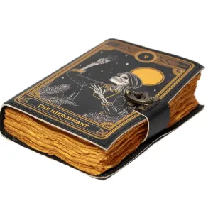 Genuine Leather Vintage Journal with Antique Lock Closure – Premium