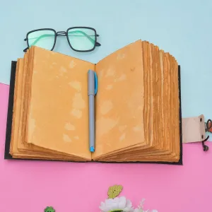 Genuine Leather Vintage Handmade Journal – Antique Paper Finish