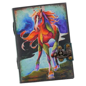 Rustic Leather Diary with Antique Closure Lock